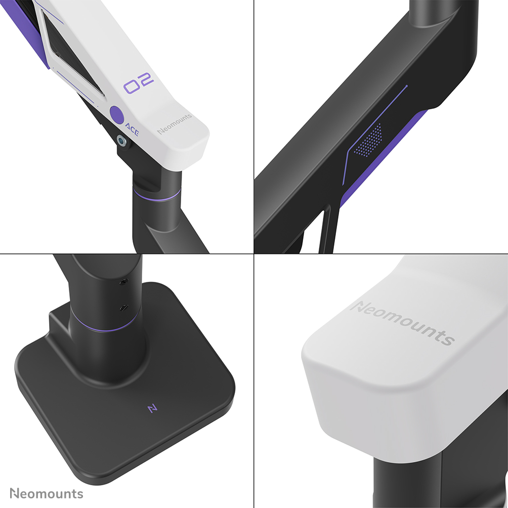 Neomounts DS70-256BL1 Gaming monitor arm 24-57" - gas spring - Topfix - 180°-stop